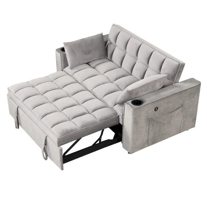 Canapé-lit multifonctionnel Roomfitters 58 4-en-1 avec porte-gobelet et port USB pour salon ou appartements