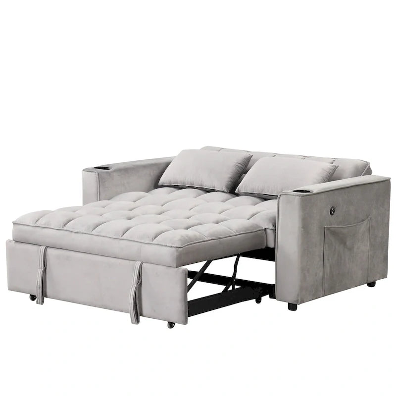Canapé-lit multifonctionnel Roomfitters 58 4-en-1 avec porte-gobelet et port USB pour salon ou appartements