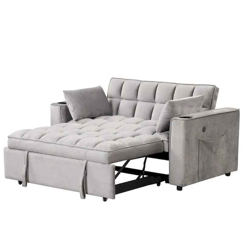 Canapé-lit multifonctionnel Roomfitters 58 4-en-1 avec porte-gobelet et port USB pour salon ou appartements