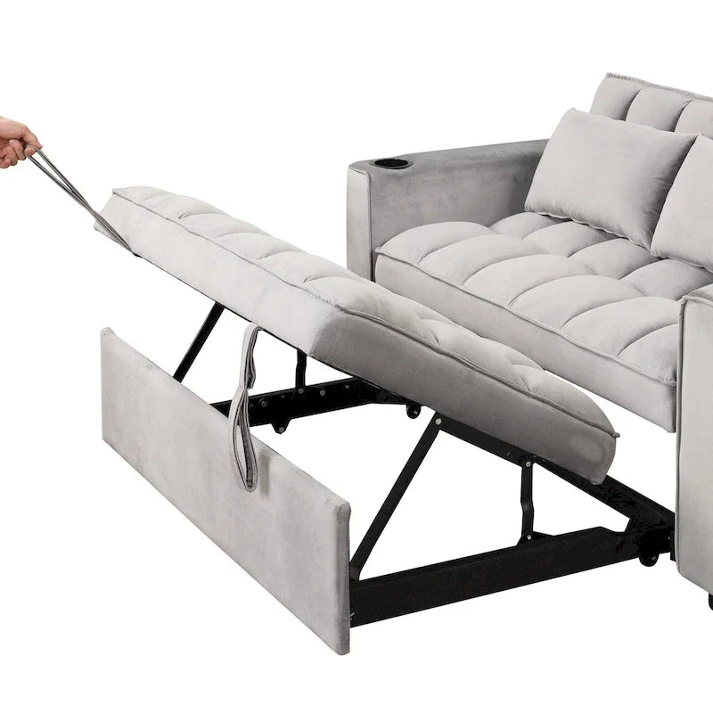 Canapé-lit multifonctionnel Roomfitters 58 4-en-1 avec porte-gobelet et port USB pour salon ou appartements