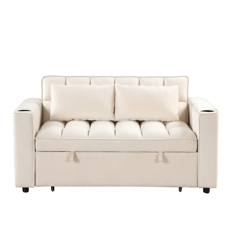 Canapé-lit multifonctionnel Roomfitters 58 4-en-1 avec porte-gobelet et port USB pour salon ou appartements