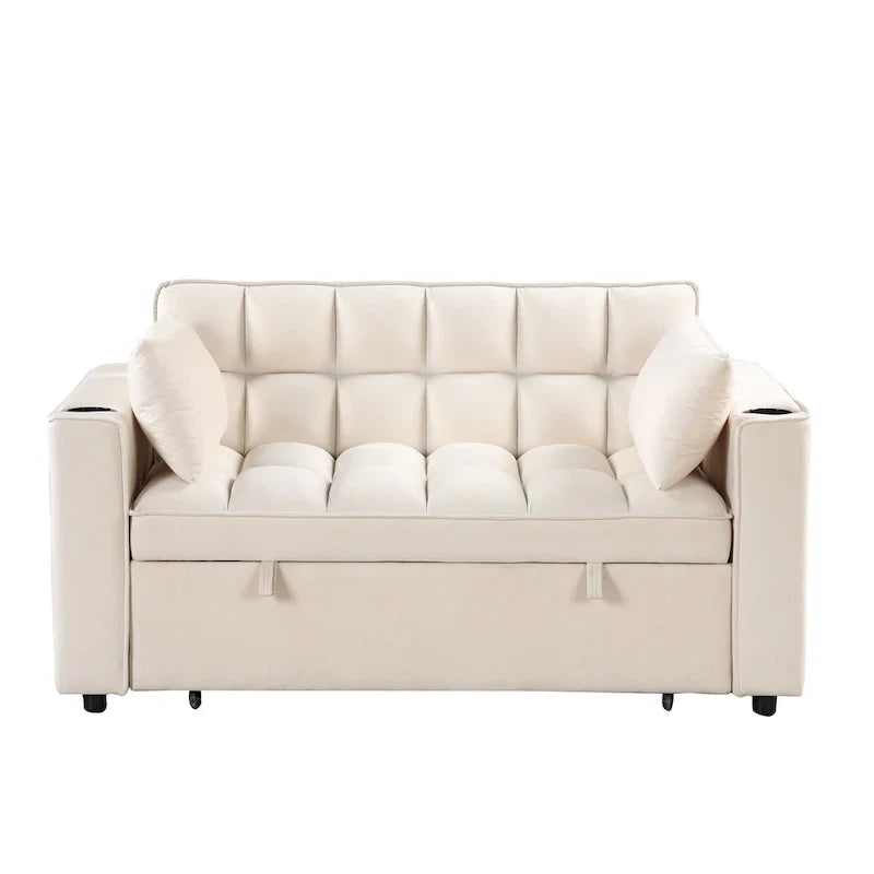 Canapé-lit multifonctionnel Roomfitters 58 4-en-1 avec porte-gobelet et port USB pour salon ou appartements