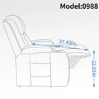 Fauteuil inclinable électrique lève-personne à position infinie avec massage et chaleur, deux ports USB, porte-gobelets, poches latérales, idéal pour les personnes âgées
