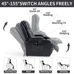 Fauteuil inclinable électrique lève-personne à position infinie avec massage et chaleur, deux ports USB, porte-gobelets, poches latérales, idéal pour les personnes âgées