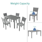 Ensemble de salle à manger moderne 5 pièces avec table rectangulaire hauteur comptoir et 4 chaises rembourrées