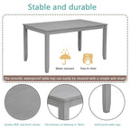 Ensemble de salle à manger moderne 5 pièces avec table rectangulaire hauteur comptoir et 4 chaises rembourrées