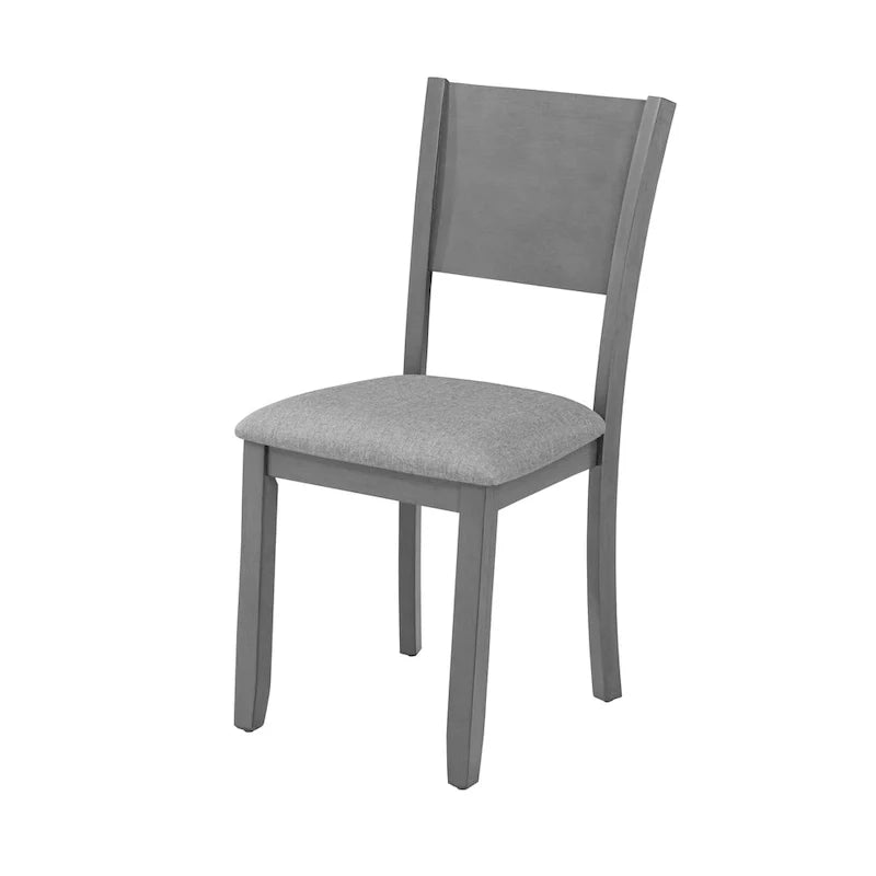 Ensemble de salle à manger moderne 5 pièces avec table rectangulaire hauteur comptoir et 4 chaises rembourrées
