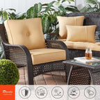 Ensemble de deux coussins d'extérieur haut de gamme Sunbrella pour assise profonde
