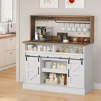 Meuble bas de bar à café Moasis Farmhouse - 38,4 P x 119,9 L x 130,8 H