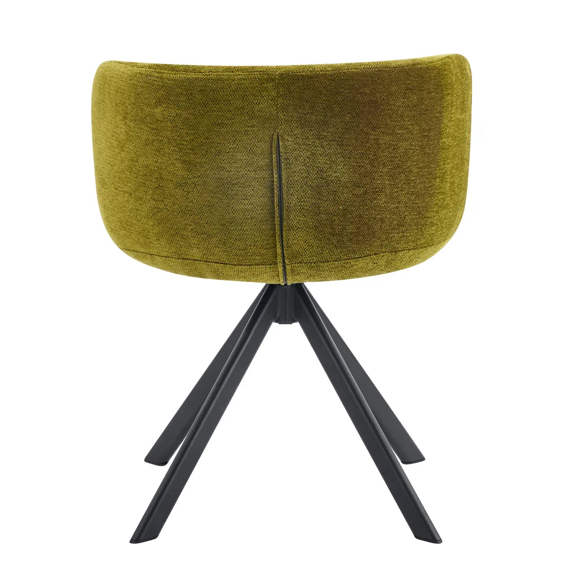 Lot de 2 chaises de salle à manger pivotantes modernes en tissu à dossier bas