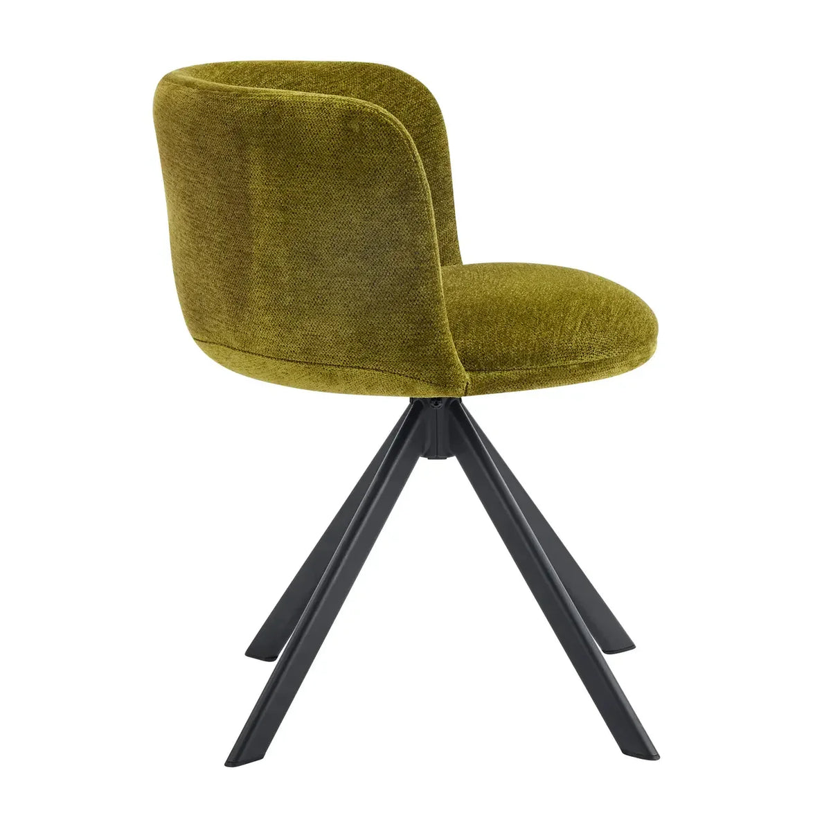Lot de 2 chaises de salle à manger pivotantes modernes en tissu à dossier bas