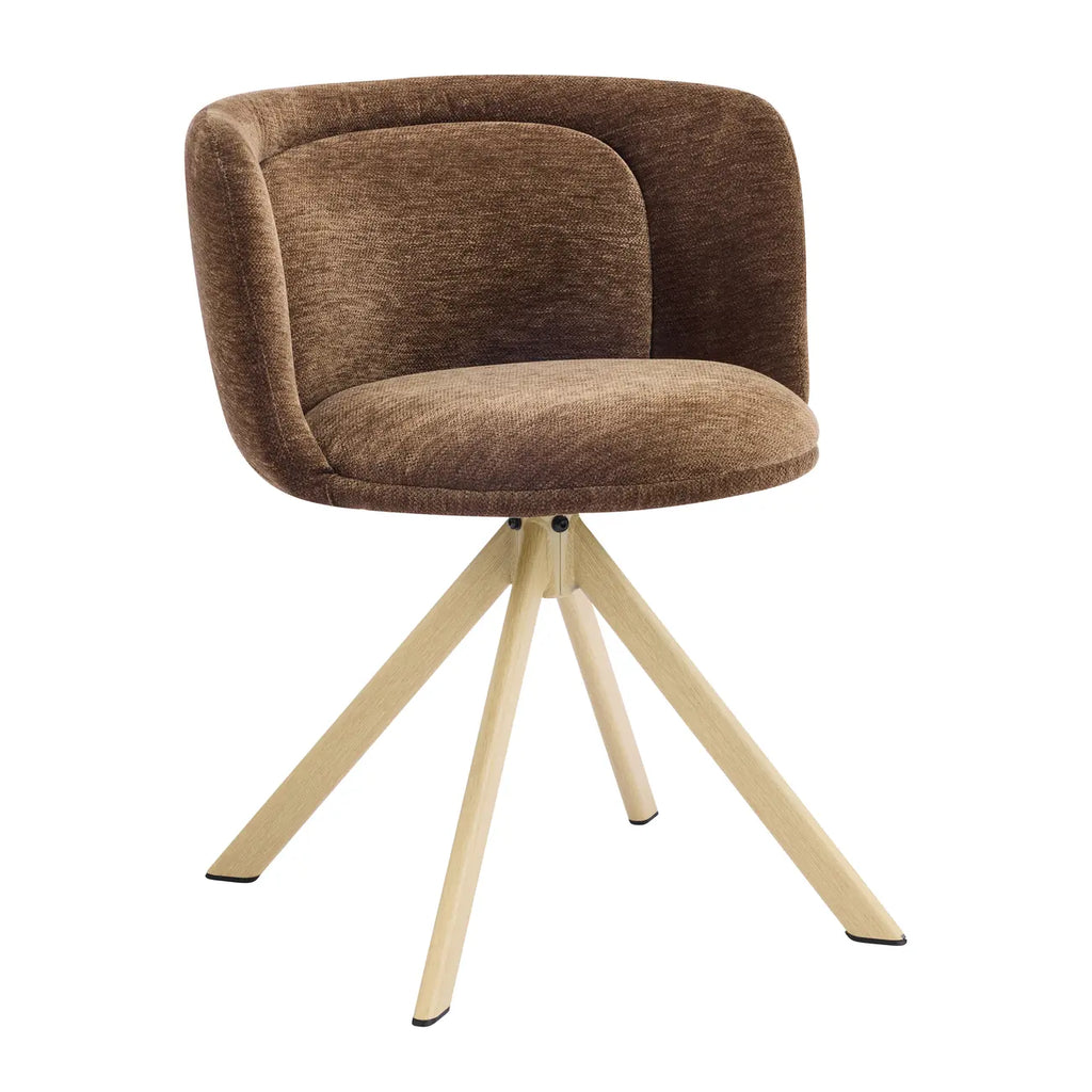 Lot de 2 chaises de salle à manger pivotantes modernes en tissu à dossier bas