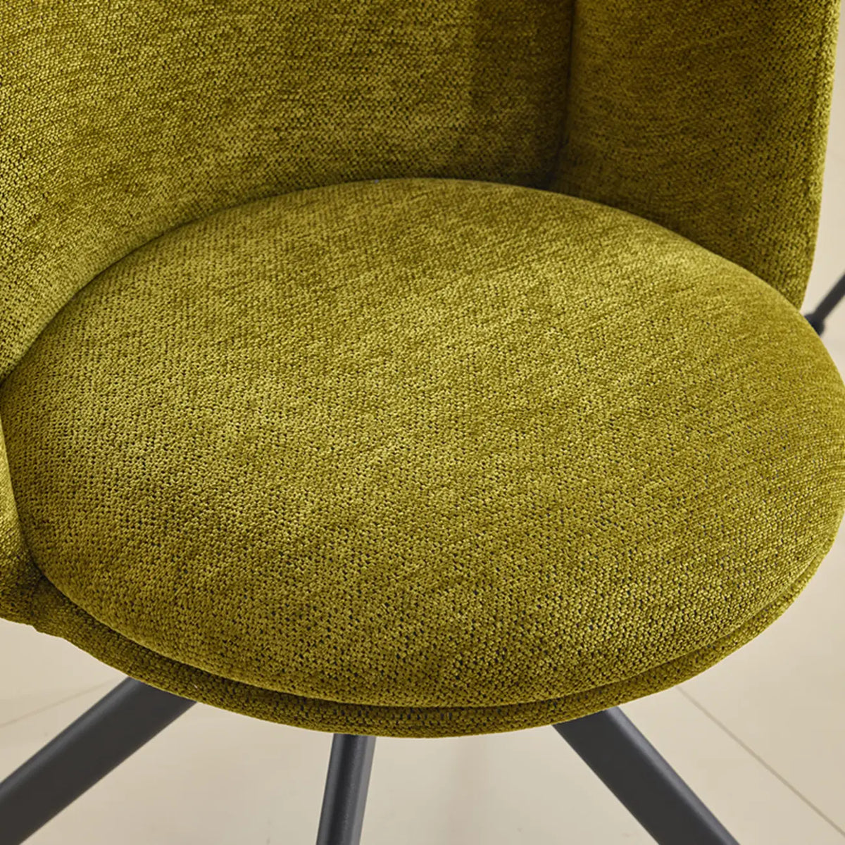 Lot de 2 chaises de salle à manger pivotantes modernes en tissu à dossier bas