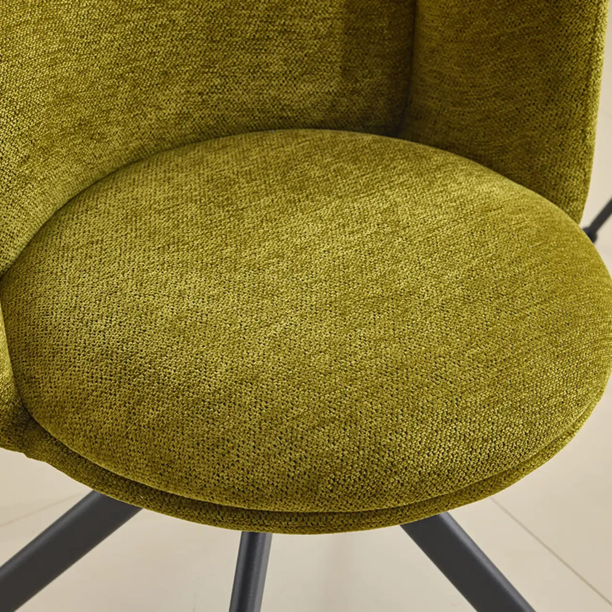 Lot de 2 chaises de salle à manger pivotantes modernes en tissu à dossier bas