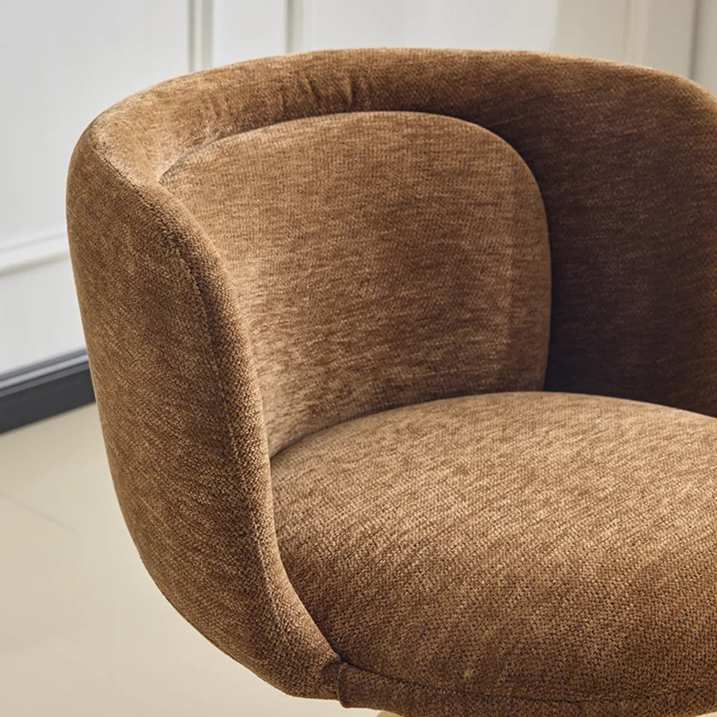 Lot de 2 chaises de salle à manger pivotantes modernes en tissu à dossier bas