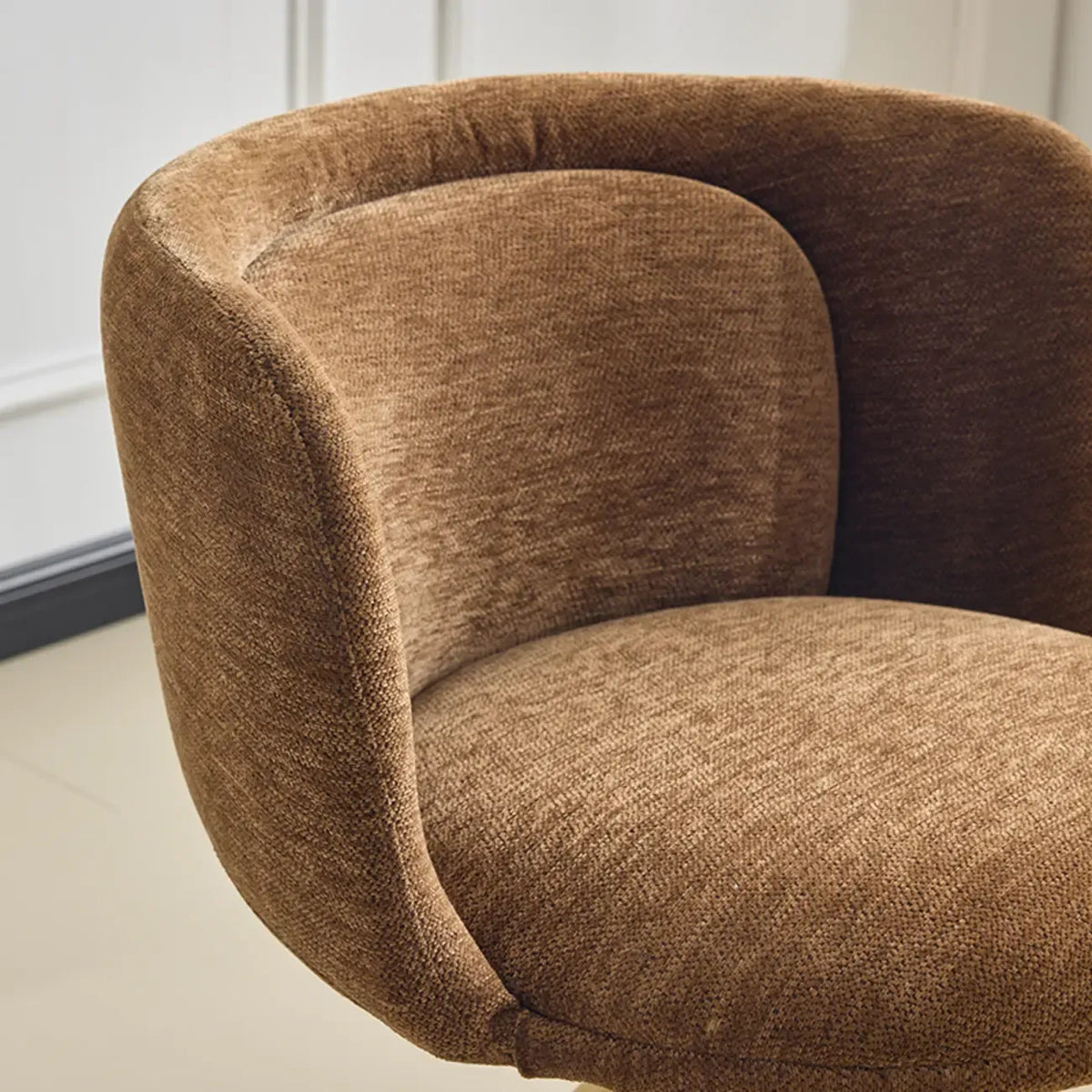 Lot de 2 chaises de salle à manger pivotantes modernes en tissu à dossier bas