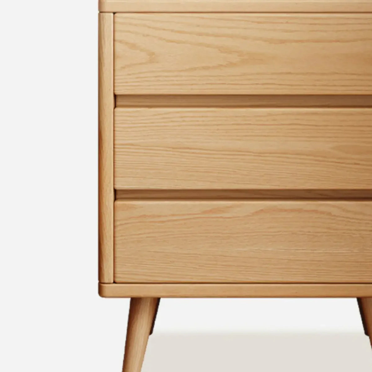 Table de chevet en bois au fini naturel avec tiroirs