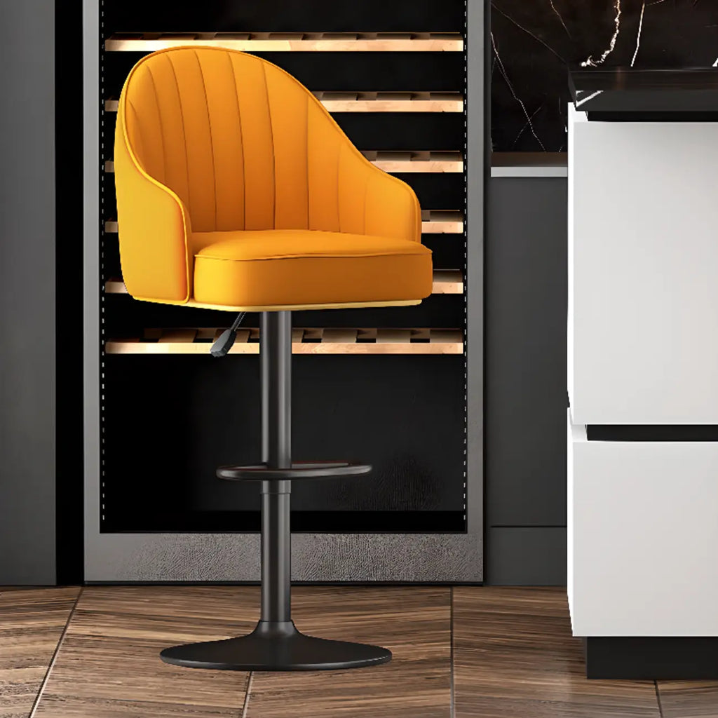 Tabourets de bar modernes en cuir pivotants et réglables en hauteur