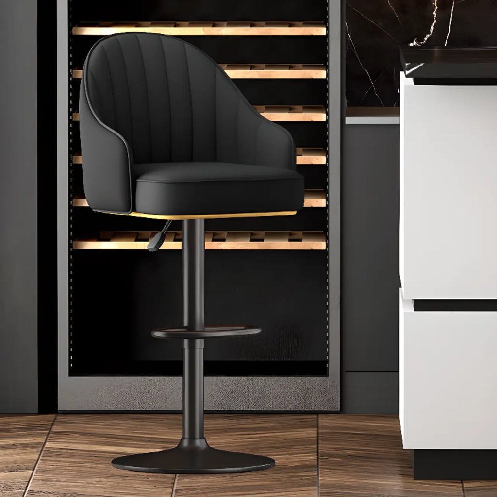 Tabourets de bar modernes en cuir pivotants et réglables en hauteur