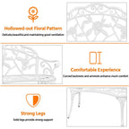 Banc extérieur en métal Yaheetech Banc de jardin de parc - N/A