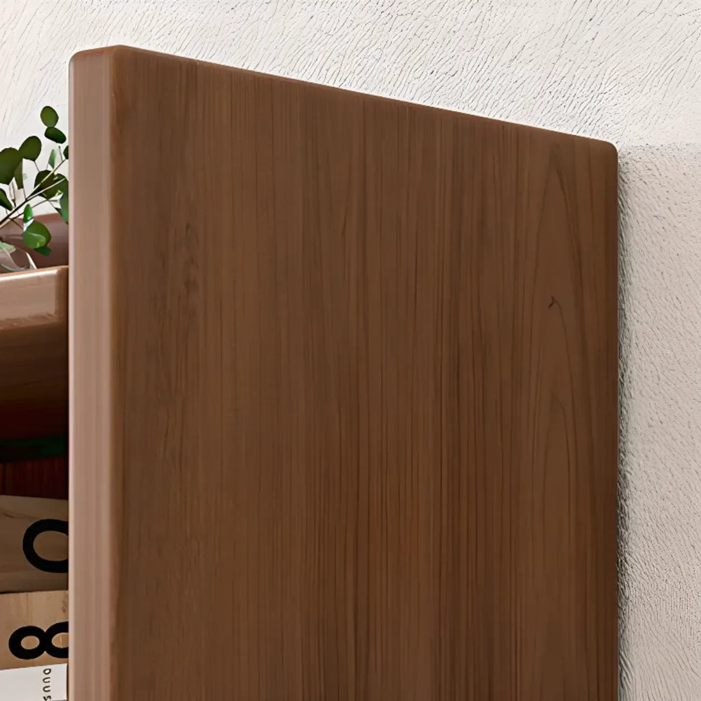 Bibliothèque rectangulaire classique en bois de noyer de première qualité à 7 étagères