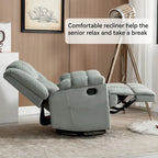 Fauteuil Inclinable Pivotant à Bascule Lazy Boy, Grand Fauteuil Inclinable Manuel Rembourré avec Accoudoirs et Dossier Capitonnés