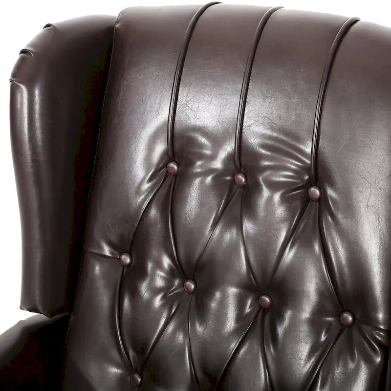 Fauteuil inclinable en cuir reconstitué Walter Brown par Christopher Knight Home