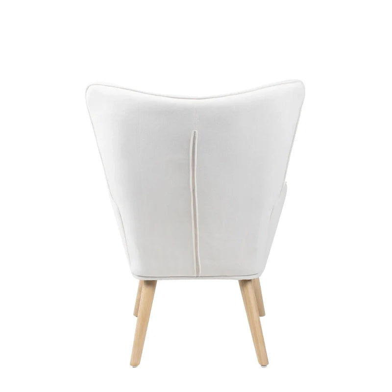 Fauteuil d'appoint avec pouf, ensemble fauteuil et pouf de salon, fauteuil d'appoint confortable pour chambre à coucher, surface en tissu à épissures créatives