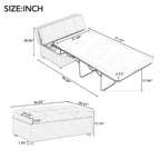 Lit d'appoint pliable ottoman convertible Twin Size avec matelas, canapé-lit rembourré en PU