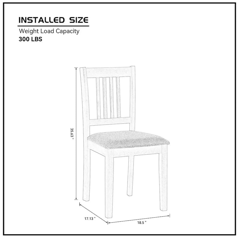 Ensemble Table et Chaises de Salle à Manger Carrée en Bois, Table à Manger Décontractée avec 4 Chaises de Salle à Manger Rembourrées pour Coin Repas de Cuisine