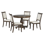 Ensembles de salle à manger 5 pièces Lak Retro avec chaises rembourrées par GDFStudio