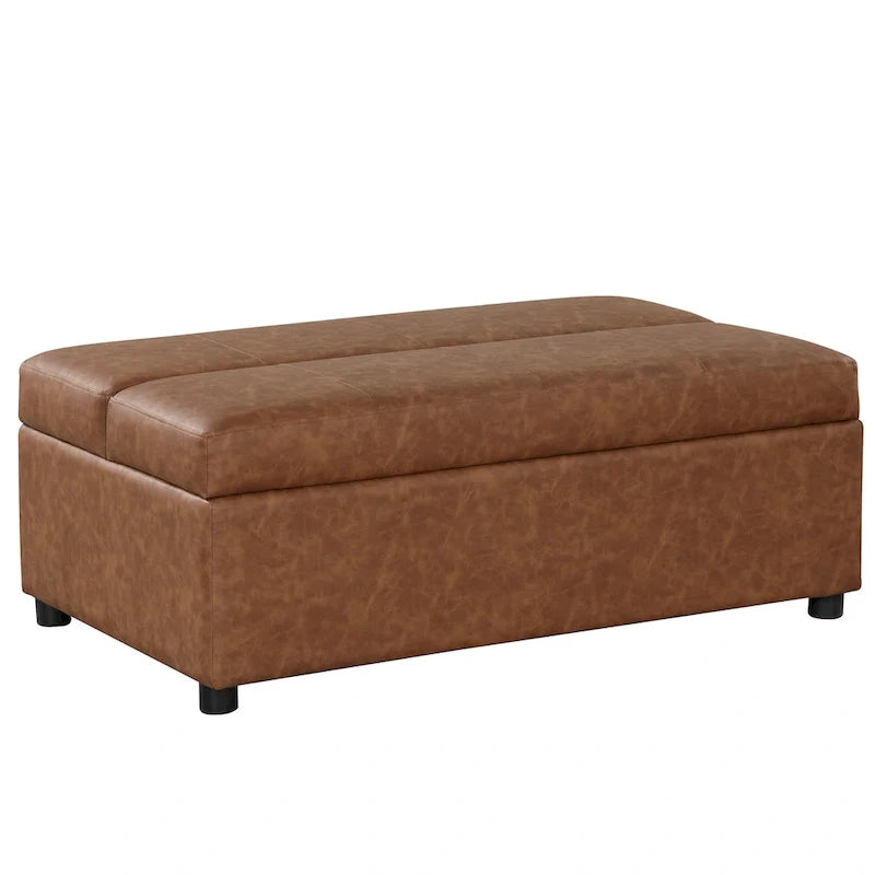 Lit d'appoint pliable ottoman convertible Twin Size avec matelas, canapé-lit rembourré en PU