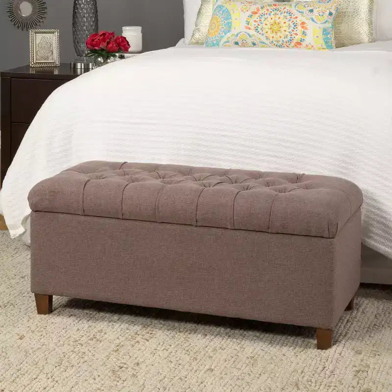 Banc de rangement capitonné - HomePop