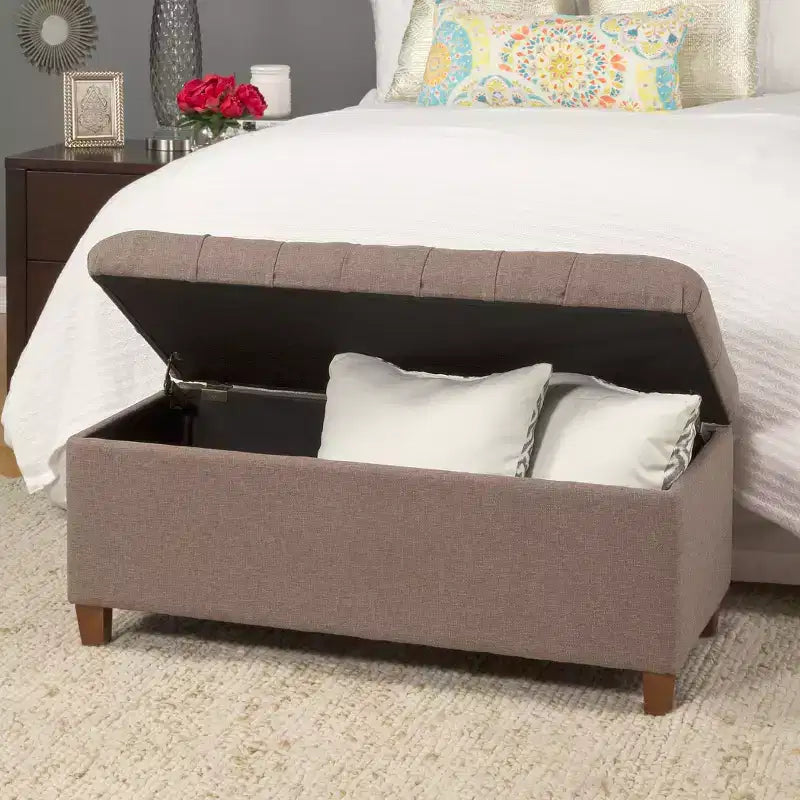 Banc de rangement capitonné - HomePop