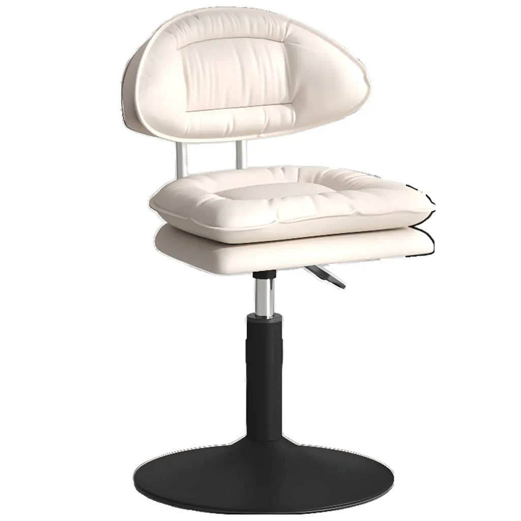 Chaise de bar moderne à dossier bas réglable pivotante en similicuir