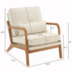 Fauteuil d'appoint rembourré Mid-Century Modern