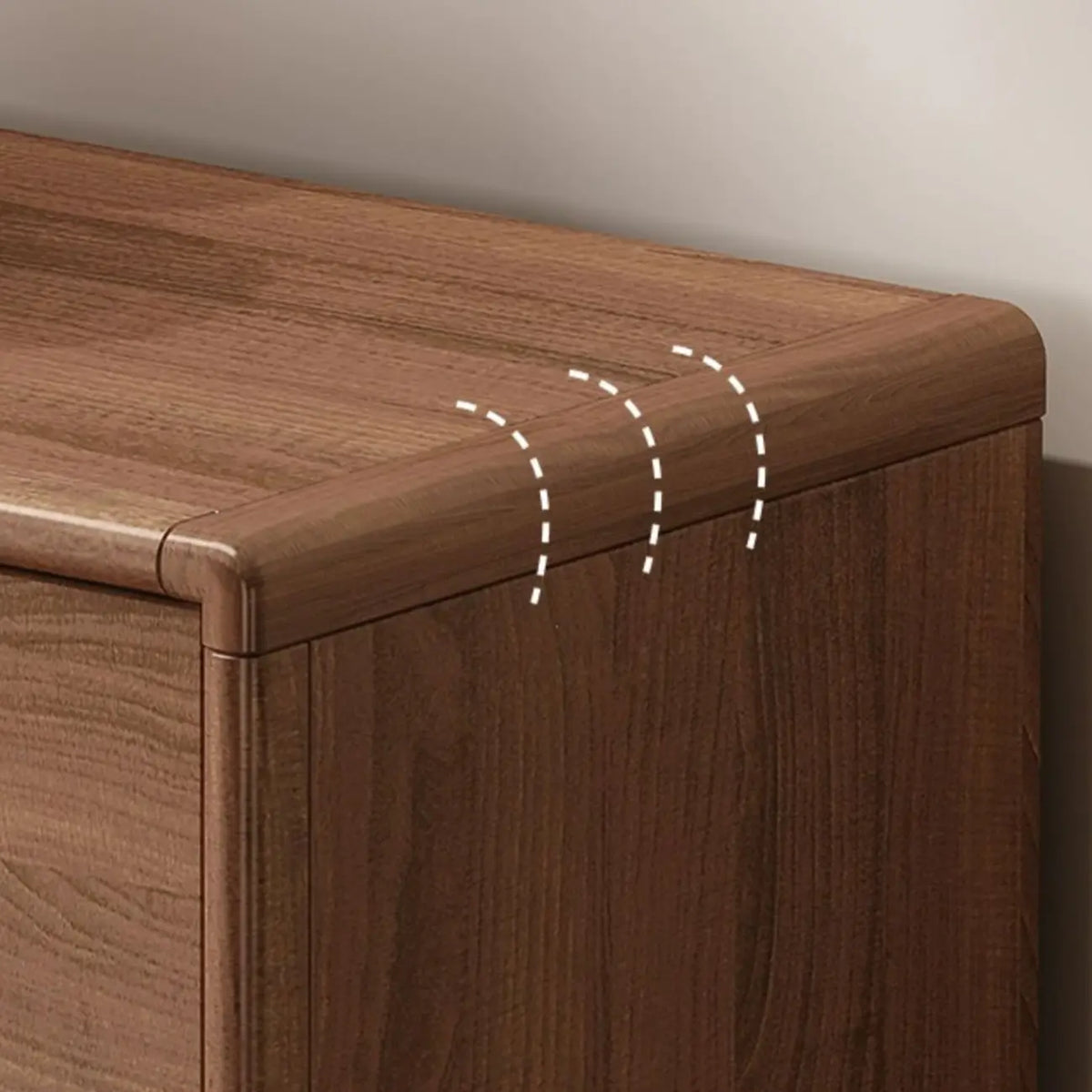 Buffet en bois moderne avec de spacieux placards de rangement