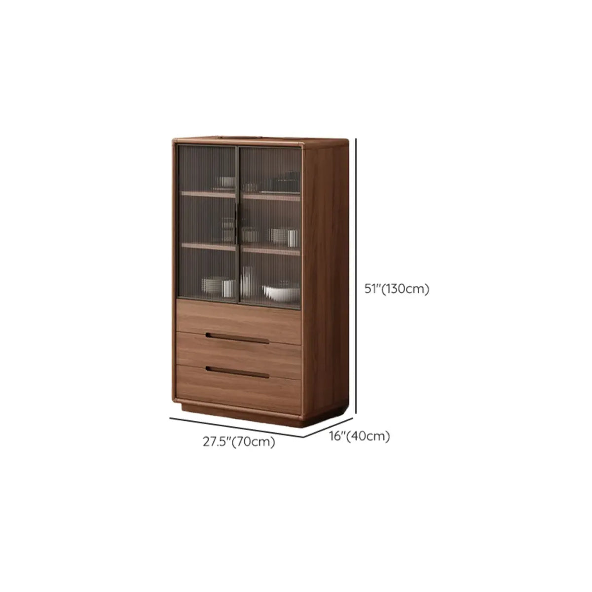 Buffet en bois moderne avec de spacieux placards de rangement