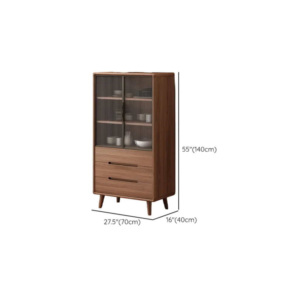 Buffet en bois moderne avec de spacieux placards de rangement
