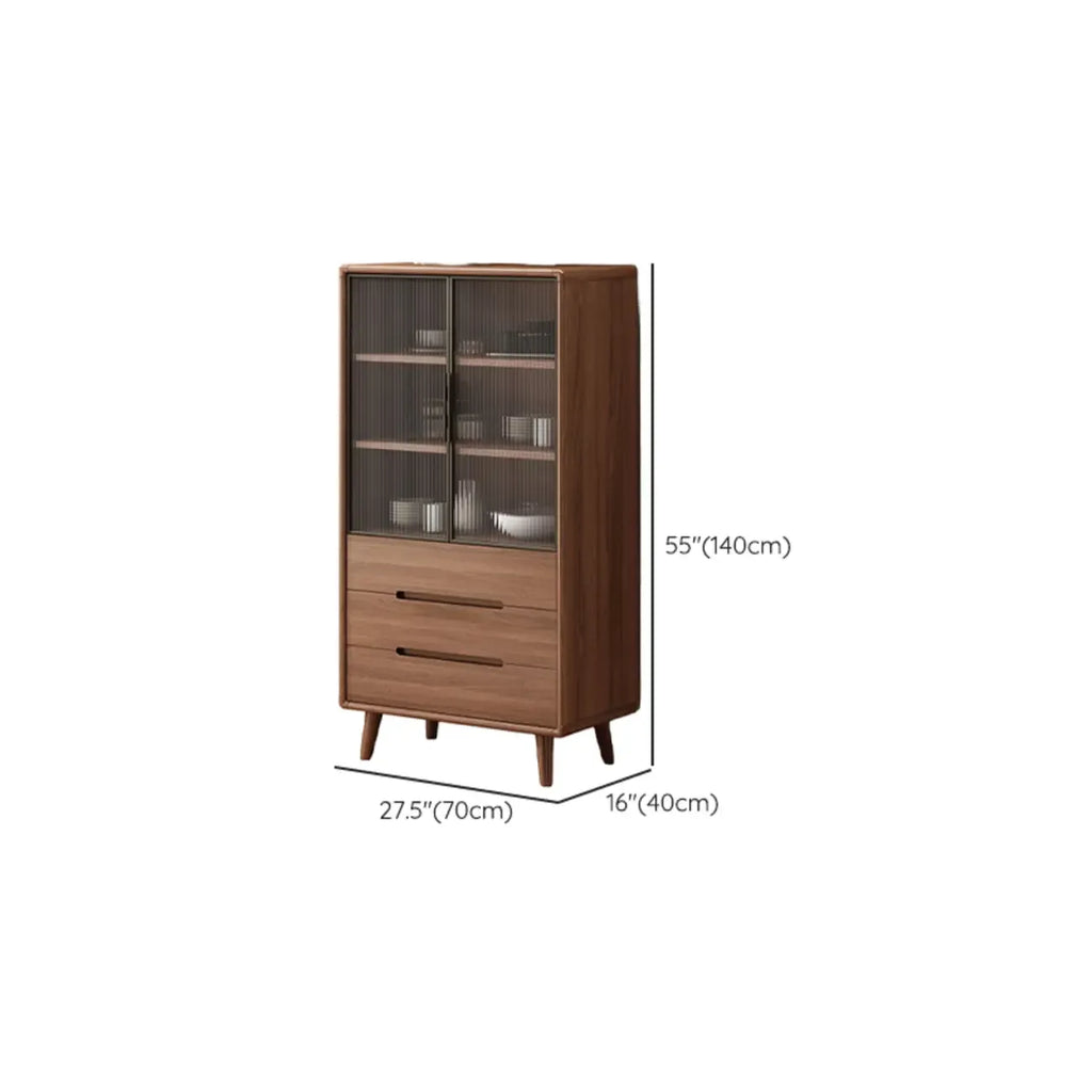 Buffet en bois moderne avec de spacieux placards de rangement