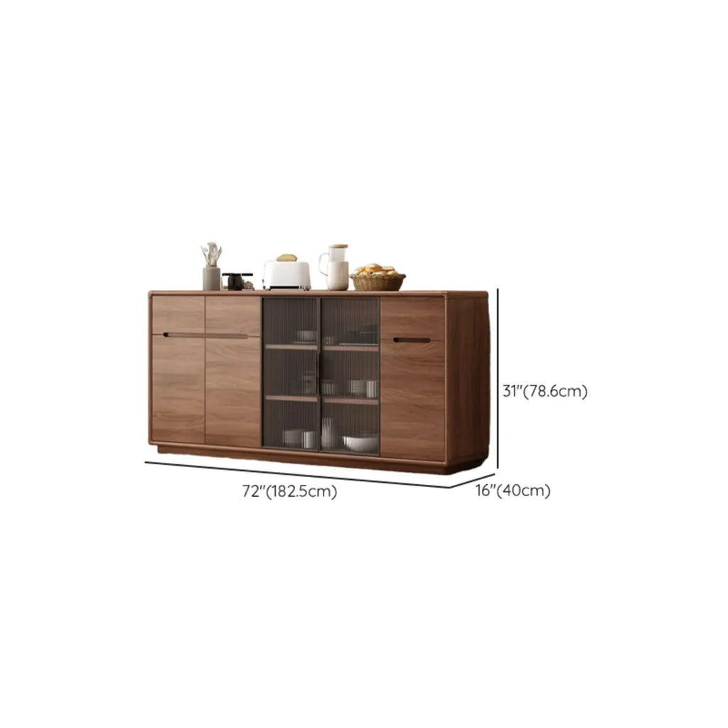 Buffet en bois moderne avec de spacieux placards de rangement