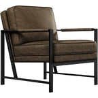 Yaheetech Fauteuil d'appoint rétro en similicuir