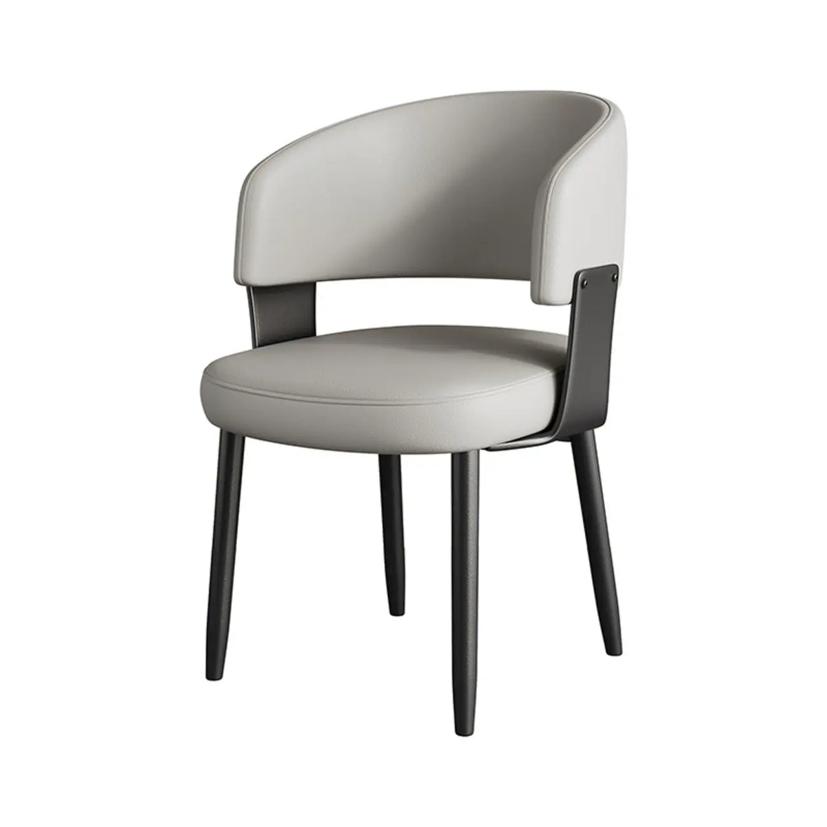 Chaise de salle à manger moderne glamour en cuir