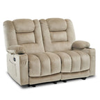 Causeuse inclinable électrique MCombo avec fonction chauffage et massage, en tissu PR648