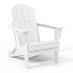 Chaise Adirondack pliante d'extérieur tout temps Polytrends Laguna résistante à la décoloration pour patio