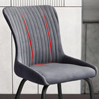Chaises de salle à manger sans accoudoirs gris foncé industrielles