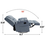 Fauteuil Inclinable Pivotant à Bascule Lazy Boy, Grand Fauteuil Inclinable Manuel Rembourré avec Accoudoirs et Dossier Capitonnés