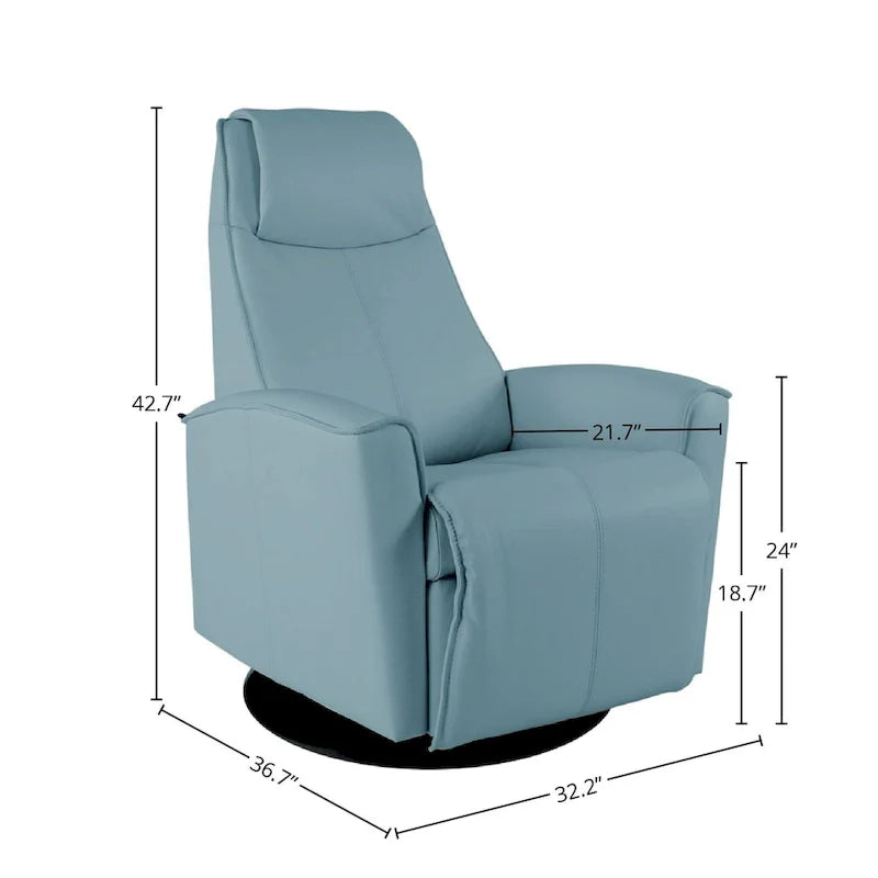 Fauteuil inclinable pivotant en cuir Fjords Urban