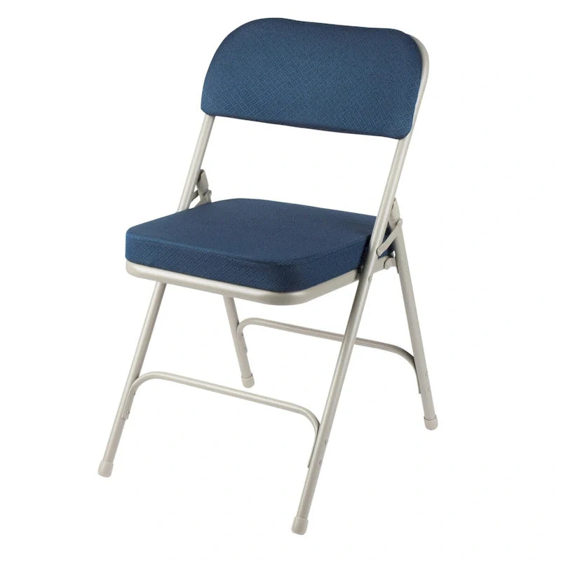 Chaise pliante de luxe matelassée en tissu de la collection Bernadine de Hampden Furnishings, lot de 2