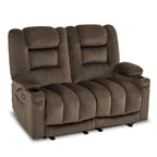 Causeuse inclinable électrique MCombo avec fonction chauffage et massage, en tissu PR648